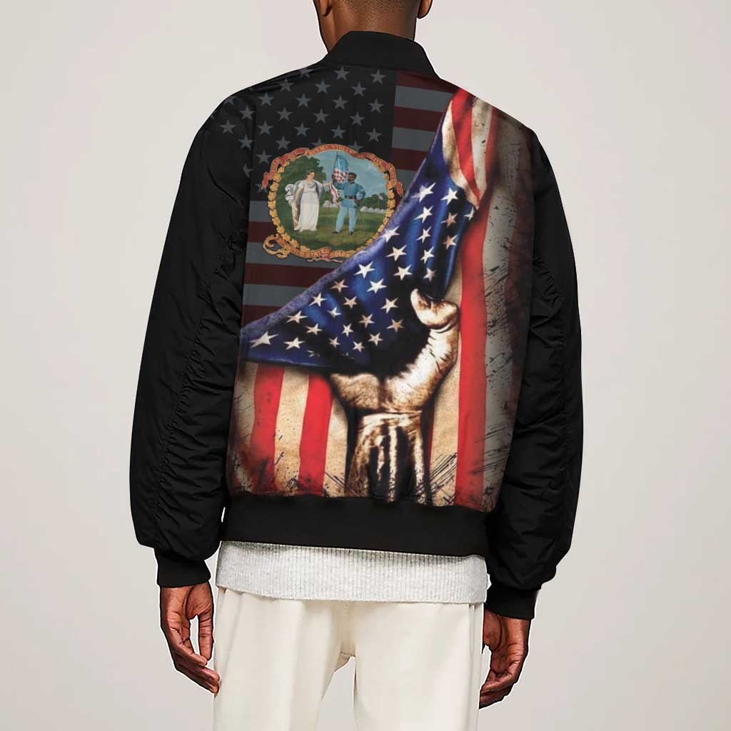 3rd United States Colored Troops Sleeve Zip Bomber Jacket Flag of Freedom - Wonder Print Shop