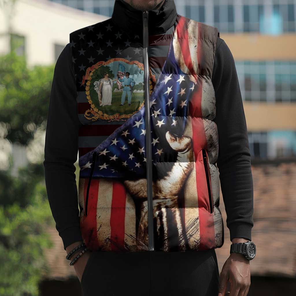 3rd United States Colored Troops Sleeveless Puffer Jacket Flag of Freedom - Wonder Print Shop