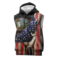 3rd United States Colored Troops Sleeveless Zip Hoodie Flag of Freedom - Wonder Print Shop