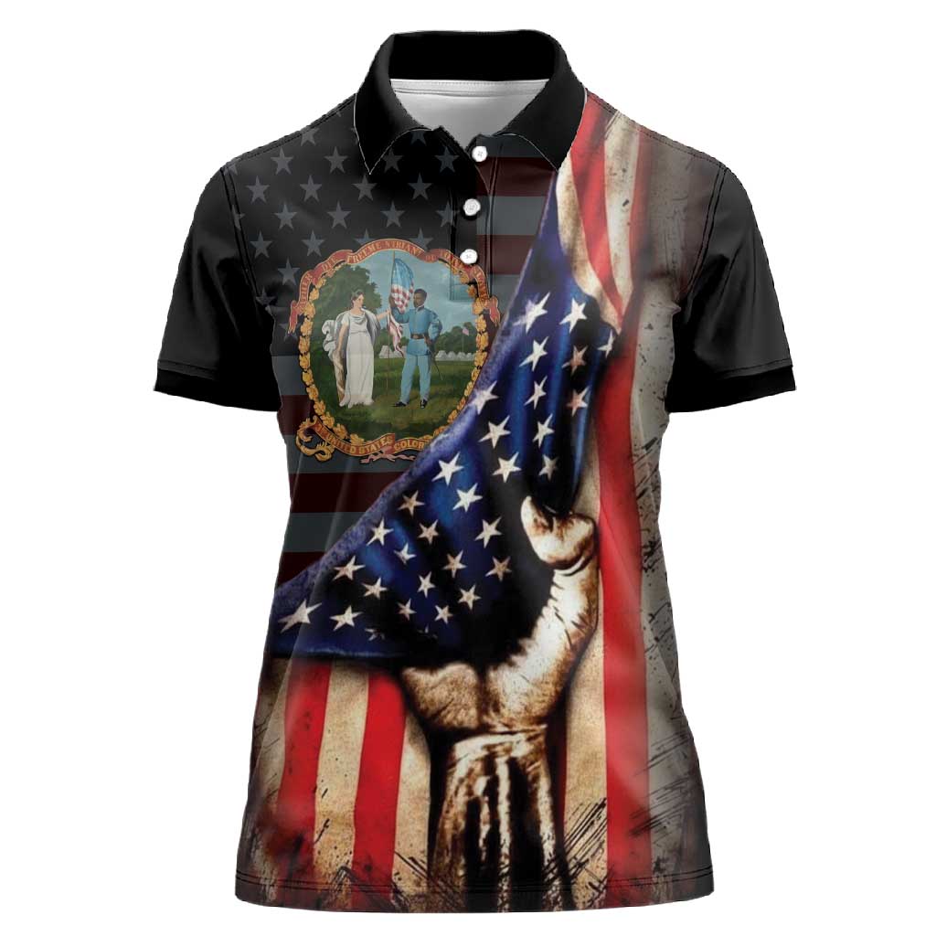 3rd United States Colored Troops Women Polo Shirt Flag of Freedom - Wonder Print Shop
