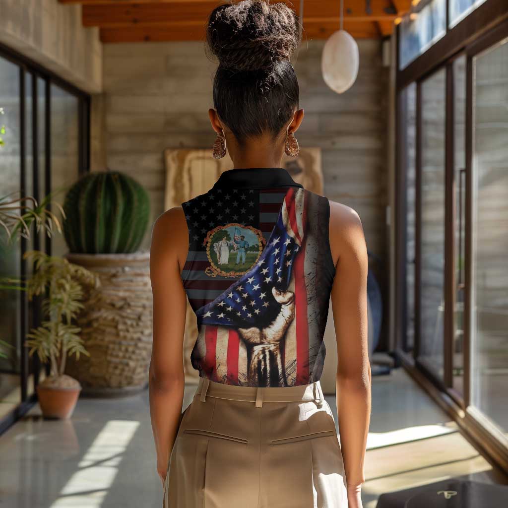 3rd United States Colored Troops Women Sleeveless Polo Shirt Flag of Freedom - Wonder Print Shop