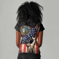 3rd United States Colored Troops Women V-Neck T-Shirt Flag of Freedom - Wonder Print Shop