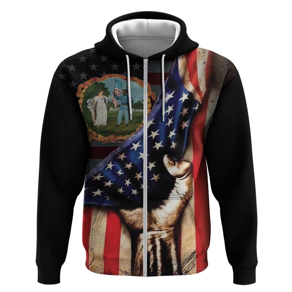 3rd United States Colored Troops Zip Hoodie Flag of Freedom - Wonder Print Shop