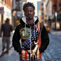 3rd United States Colored Troops Zip Hoodie Flag of Freedom - Wonder Print Shop
