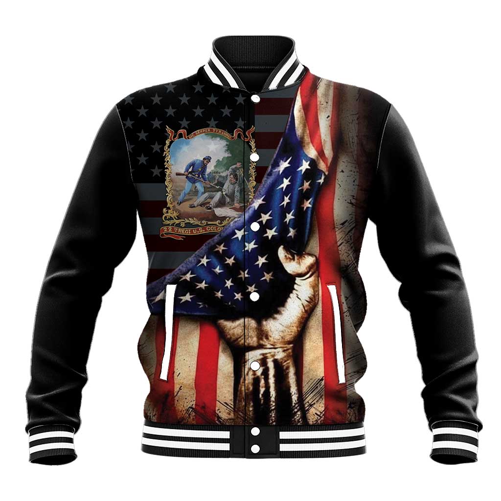 22nd United States Colored Troops Baseball Jacket Flag of Freedom - Wonder Print Shop