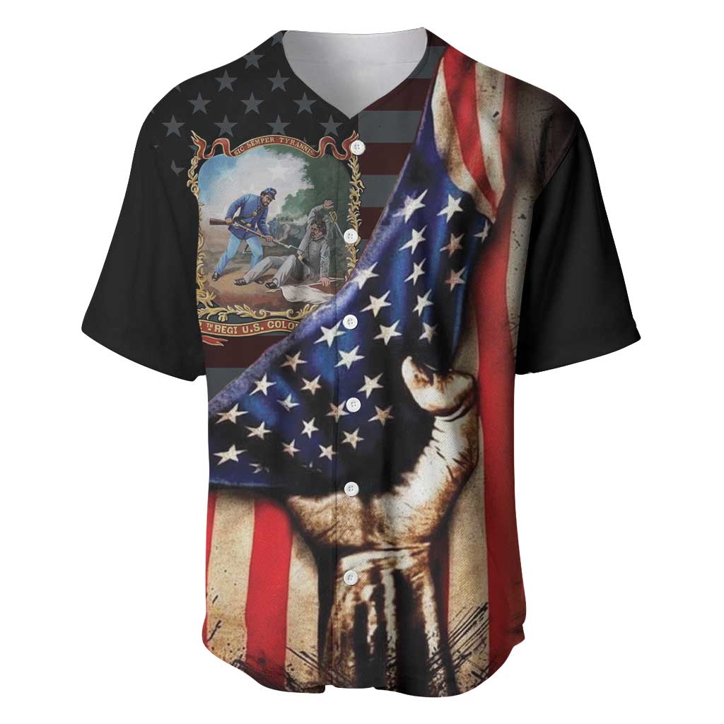 22nd United States Colored Troops Baseball Jersey Flag of Freedom - Wonder Print Shop