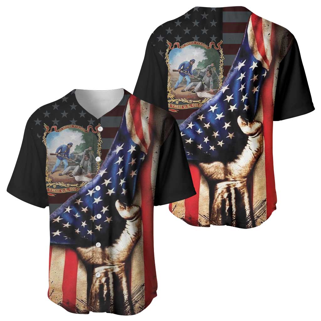 22nd United States Colored Troops Baseball Jersey Flag of Freedom - Wonder Print Shop