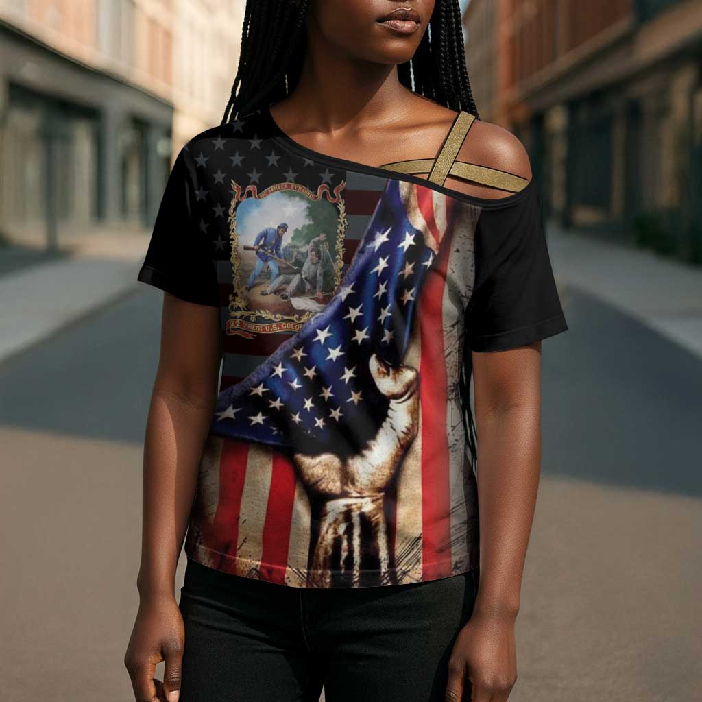 22nd United States Colored Troops Cross Shoulder Shirt Flag of Freedom - Wonder Print Shop