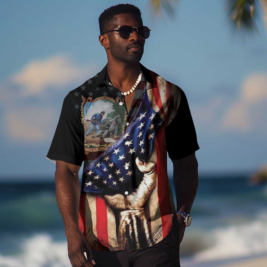22nd United States Colored Troops Hawaiian Shirt Flag of Freedom - Wonder Print Shop