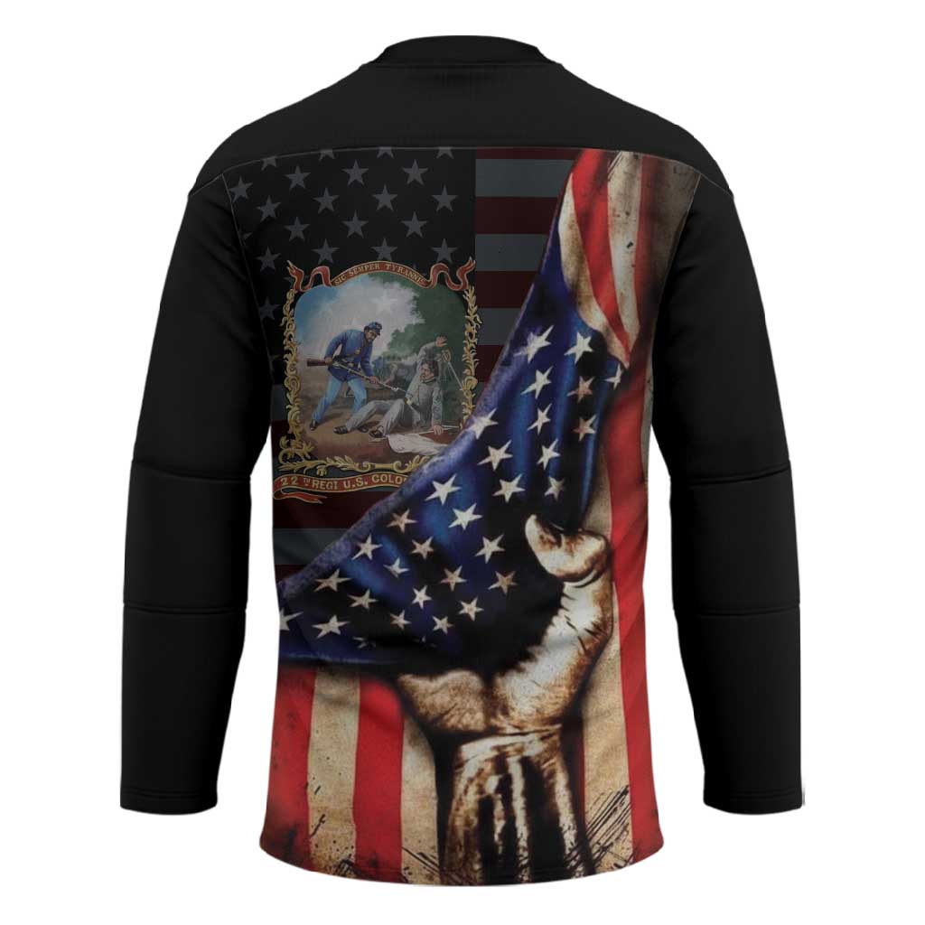 22nd United States Colored Troops Hockey Jersey Flag of Freedom - Wonder Print Shop
