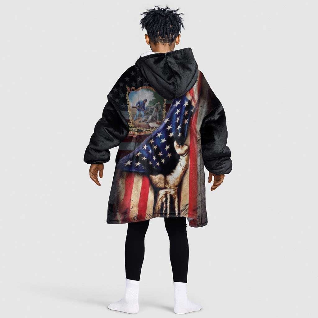 22nd United States Colored Troops Kid Wearable Blanket Hoodie Flag of Freedom - Wonder Print Shop