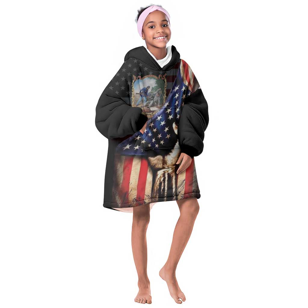 22nd United States Colored Troops Kid Wearable Blanket Hoodie Flag of Freedom - Wonder Print Shop