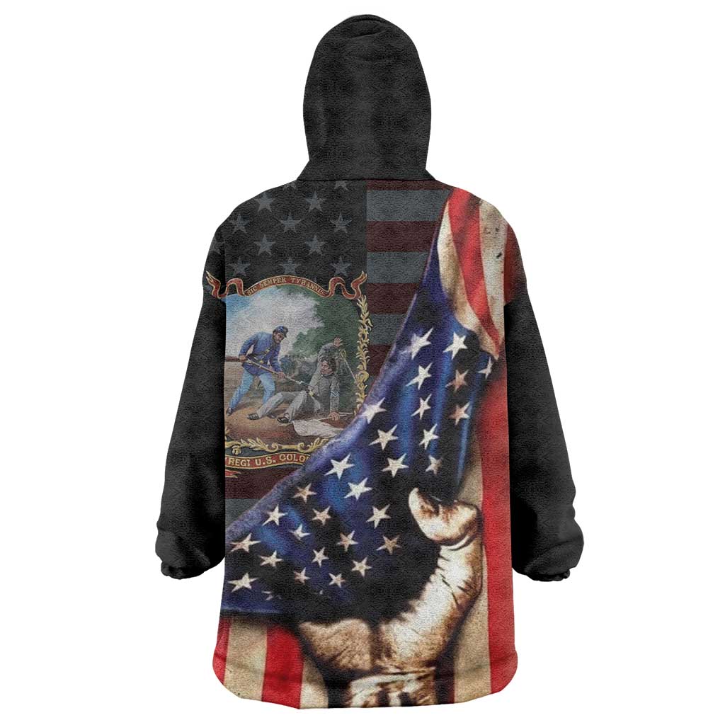 22nd United States Colored Troops Kid Wearable Blanket Hoodie Flag of Freedom - Wonder Print Shop