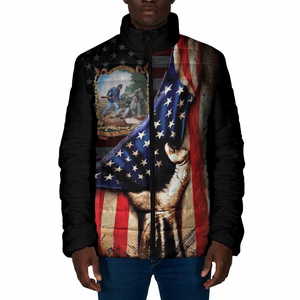 22nd United States Colored Troops Padded Jacket Flag of Freedom - Wonder Print Shop