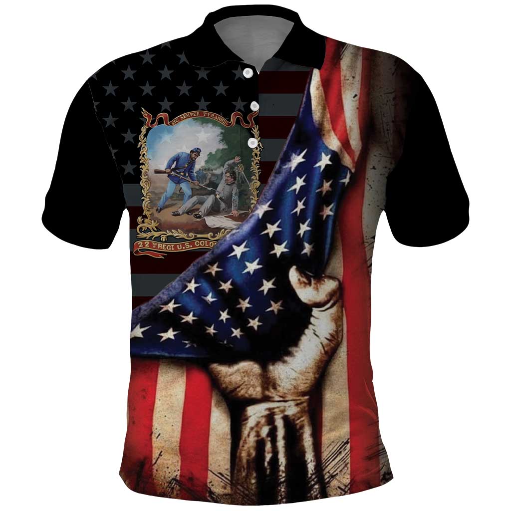 22nd United States Colored Troops Polo Shirt Flag of Freedom - Wonder Print Shop