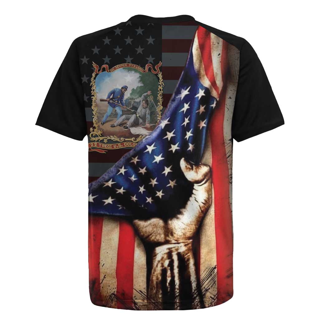 22nd United States Colored Troops Rugby Jersey Flag of Freedom - Wonder Print Shop