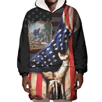 22nd United States Colored Troops Wearable Blanket Hoodie Flag of Freedom - Wonder Print Shop