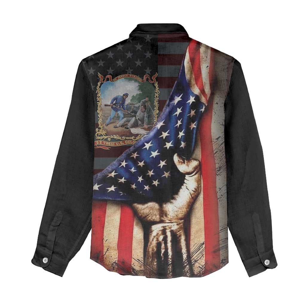 22nd United States Colored Troops Women Casual Shirt Flag of Freedom - Wonder Print Shop