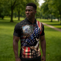 22nd United States Colored Troops Zipper Polo Shirt Flag of Freedom - Wonder Print Shop