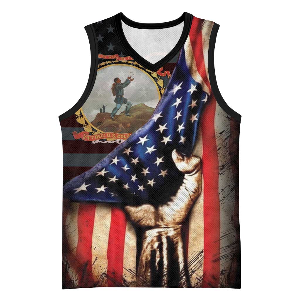 24th Regiment USCT Basketball Jersey Flag of Freedom - Wonder Print Shop