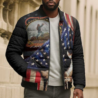 24th Regiment USCT Bomber Puffer Jacket Flag of Freedom - Wonder Print Shop