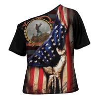 24th Regiment USCT Cross Shoulder Shirt Flag of Freedom - Wonder Print Shop
