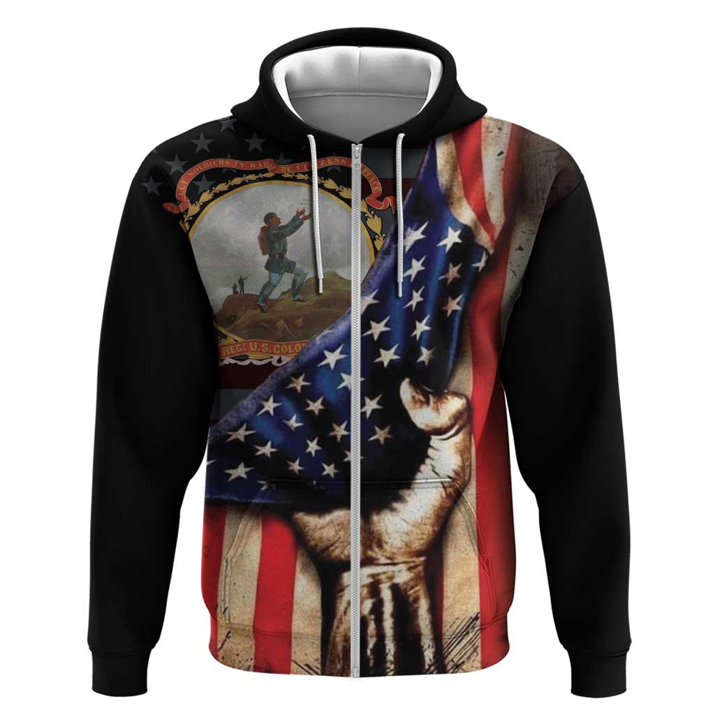 24th Regiment USCT Hoodie Flag of Freedom - Wonder Print Shop