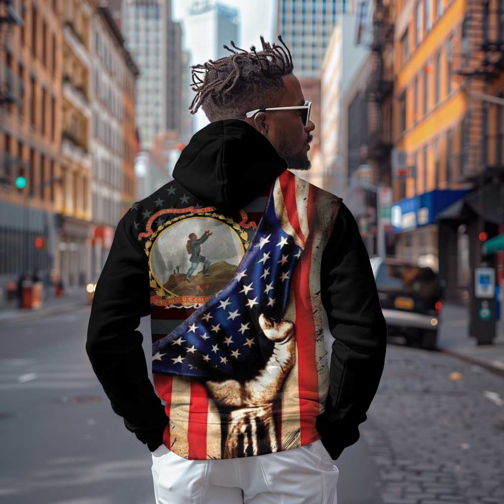 24th Regiment USCT Hoodie Flag of Freedom - Wonder Print Shop