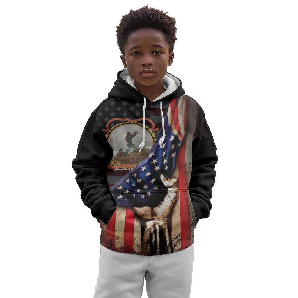 24th Regiment USCT Kid Hoodie Flag of Freedom - Wonder Print Shop