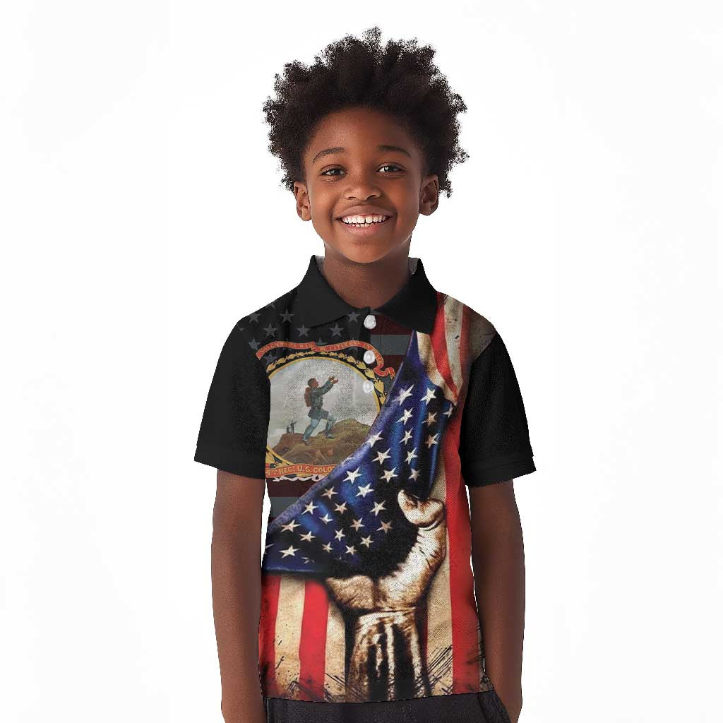 24th Regiment USCT Kid Polo Shirt Flag of Freedom - Wonder Print Shop