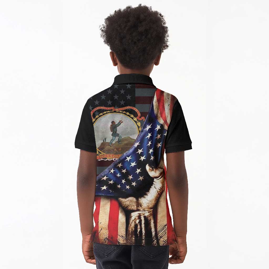24th Regiment USCT Kid Polo Shirt Flag of Freedom - Wonder Print Shop