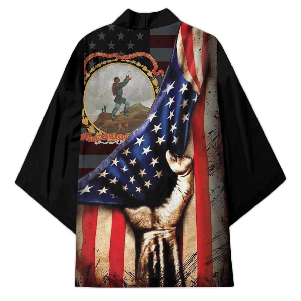 24th Regiment USCT Kimono Flag of Freedom - Wonder Print Shop