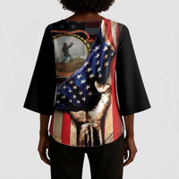 24th Regiment USCT Kimono Sleeve Blouse Flag of Freedom - Wonder Print Shop