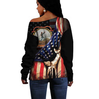 24th Regiment USCT Off Shoulder Sweater Flag of Freedom - Wonder Print Shop