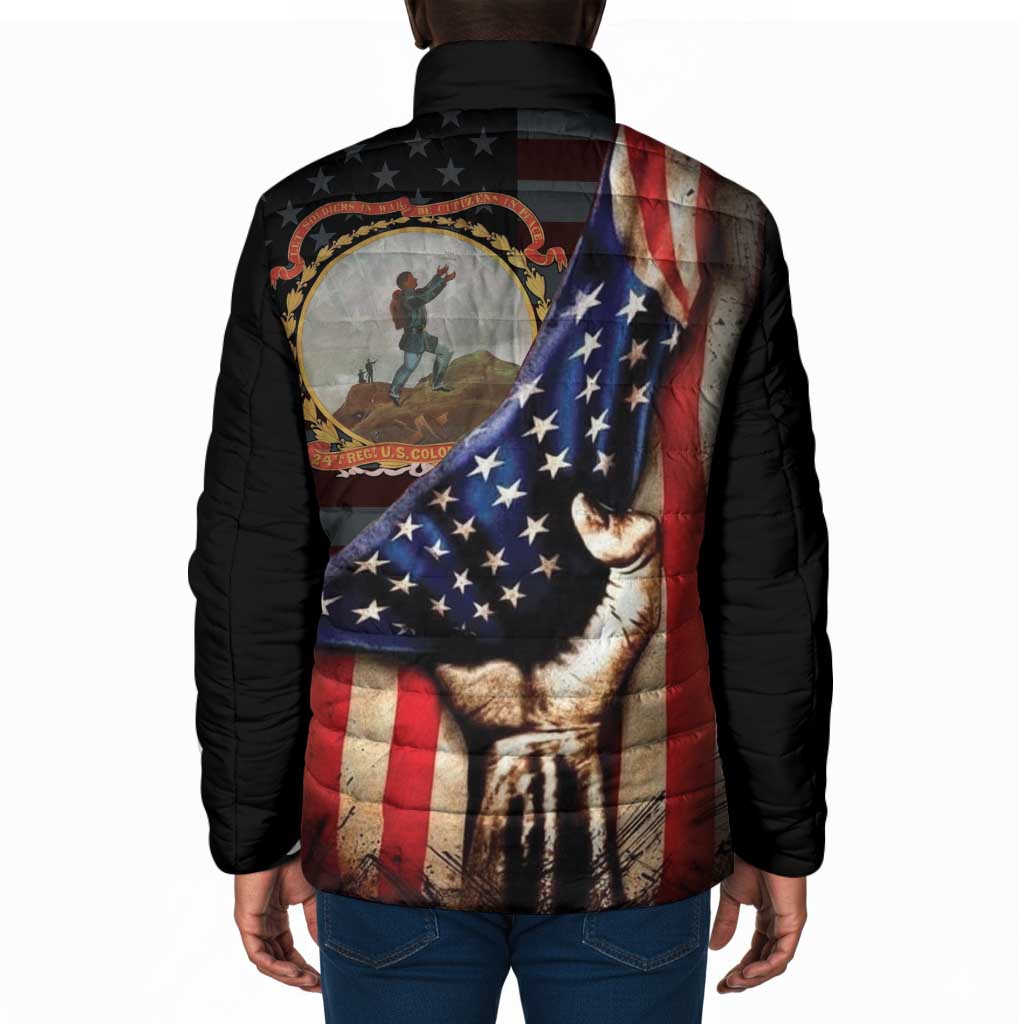 24th Regiment USCT Padded Jacket Flag of Freedom - Wonder Print Shop