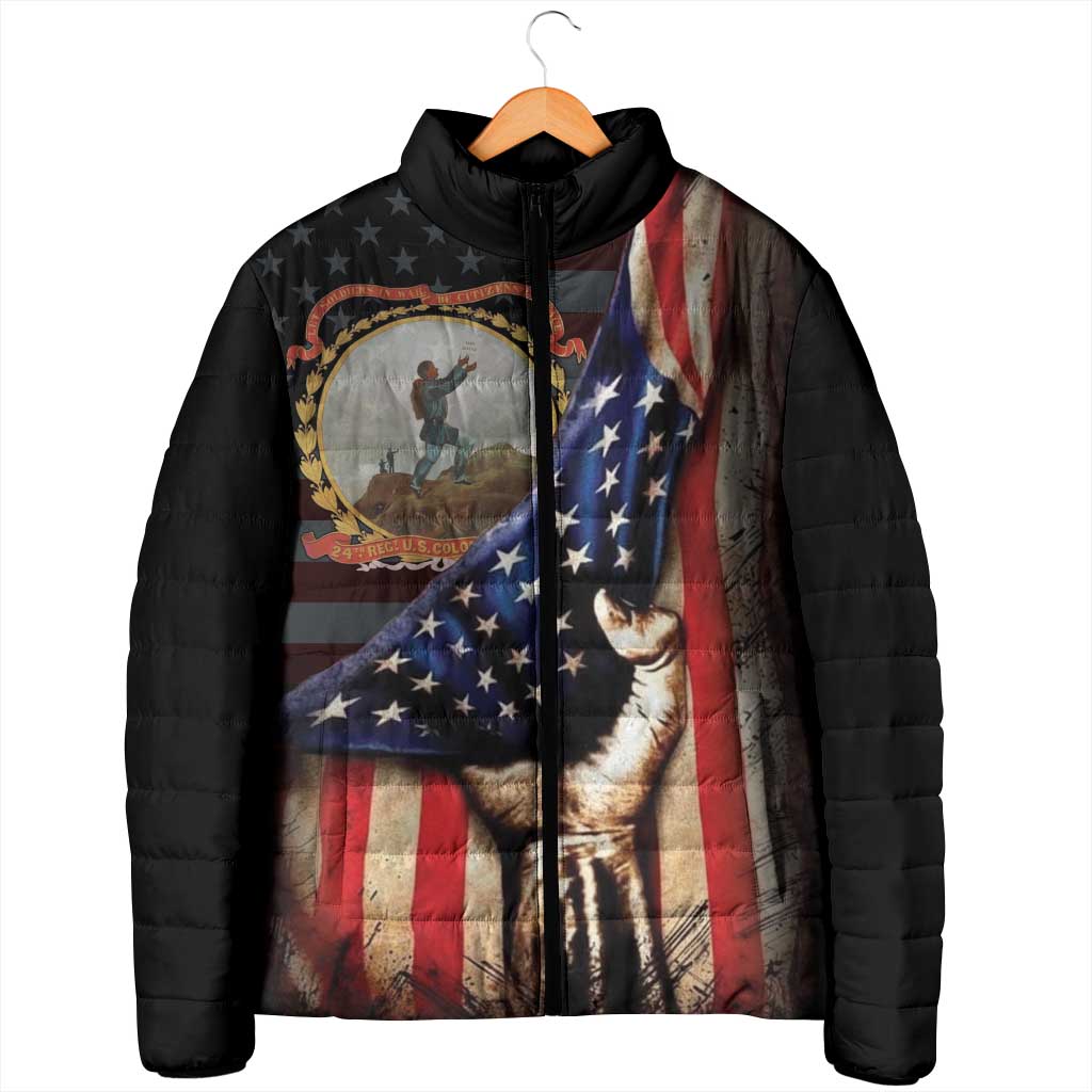 24th Regiment USCT Padded Jacket Flag of Freedom - Wonder Print Shop