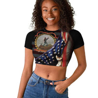 24th Regiment USCT Raglan Cropped T shirt Flag of Freedom - Wonder Print Shop