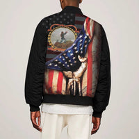 24th Regiment USCT Sleeve Zip Bomber Jacket Flag of Freedom - Wonder Print Shop