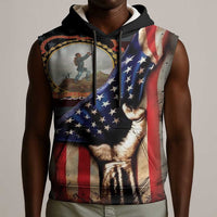 24th Regiment USCT Sleeveless Hoodie Flag of Freedom - Wonder Print Shop
