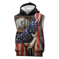 24th Regiment USCT Sleeveless Zip Hoodie Flag of Freedom - Wonder Print Shop