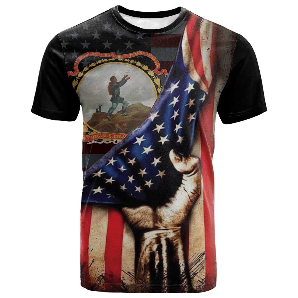 24th Regiment USCT T shirt Flag of Freedom - Wonder Print Shop