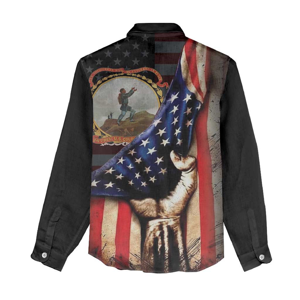 24th Regiment USCT Women Casual Shirt Flag of Freedom - Wonder Print Shop