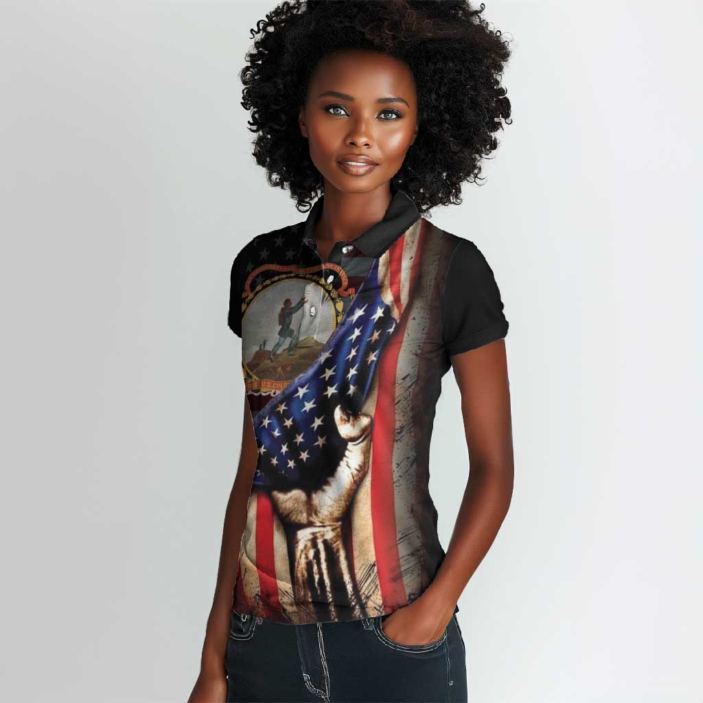 24th Regiment USCT Women Polo Shirt Flag of Freedom - Wonder Print Shop