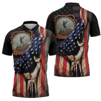 24th Regiment USCT Zipper Polo Shirt Flag of Freedom - Wonder Print Shop