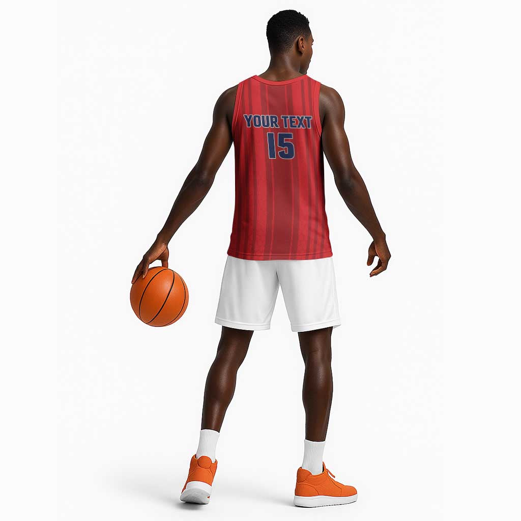 Custom Panama Football 2026 Basketball Jersey La Marea Roja Rising