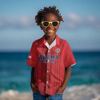 Custom Panama Football 2026 Kid Hawaiian Shirt La Marea Roja Rising