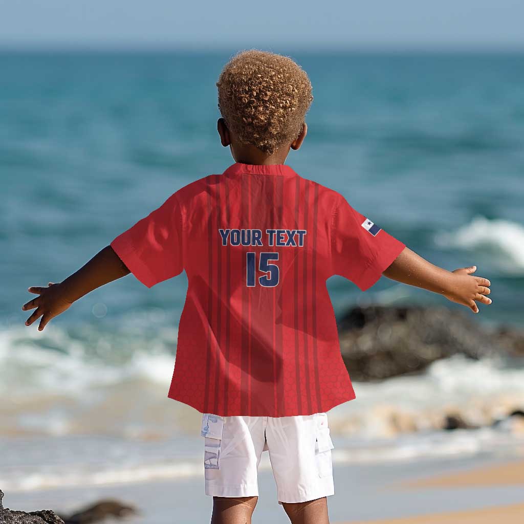 Custom Panama Football 2026 Kid Hawaiian Shirt La Marea Roja Rising