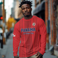 Custom Panama Football 2026 Long Sleeve Shirt La Marea Roja Rising