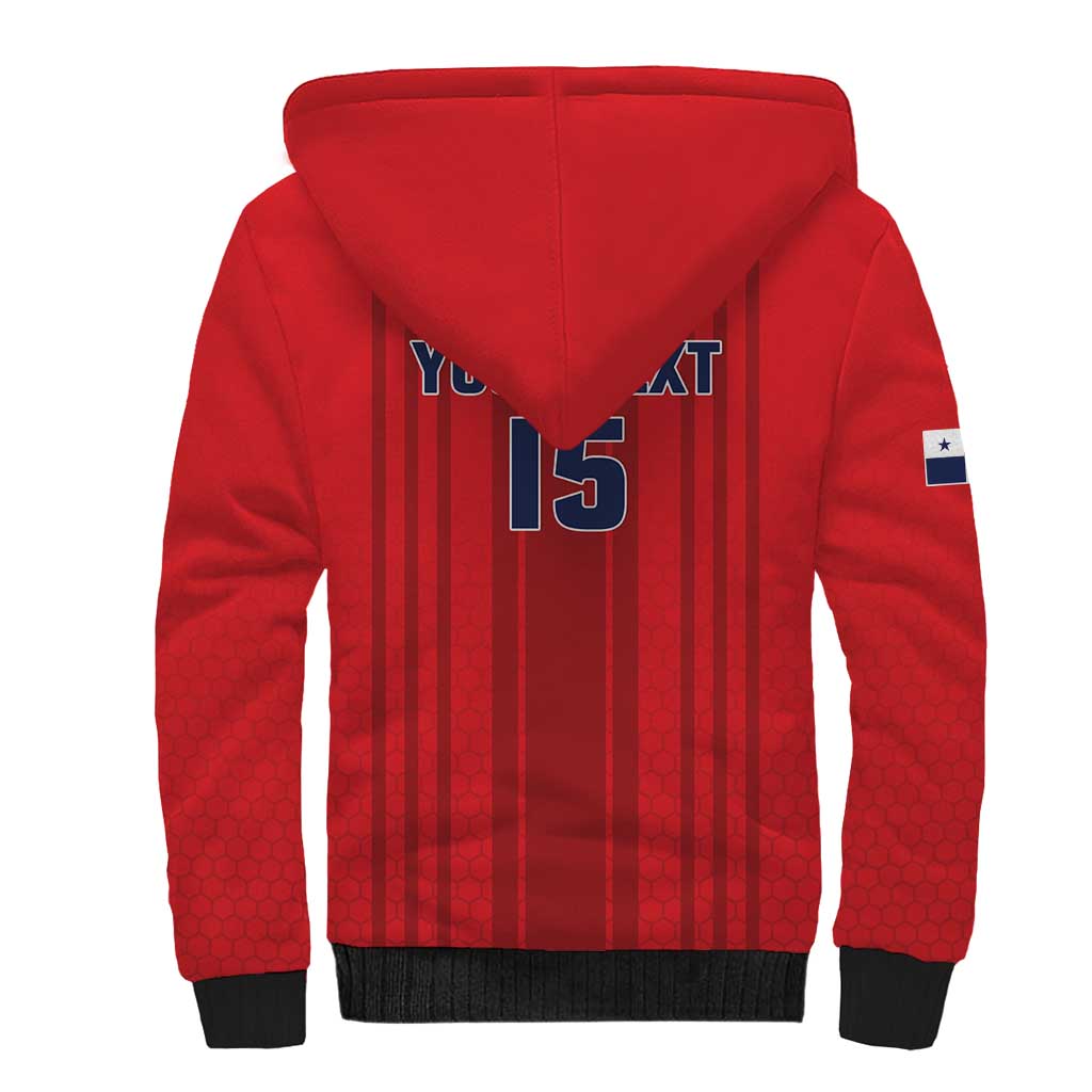 Custom Panama Football 2026 Sherpa Hoodie La Marea Roja Rising