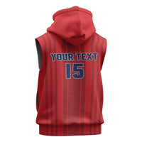 Custom Panama Football 2026 Sleeveless Zip Hoodie La Marea Roja Rising